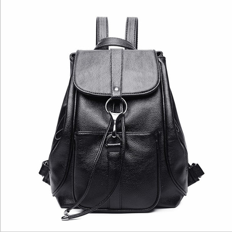 Women's Korean Fashionable Large Capacity Soft Leather Bags