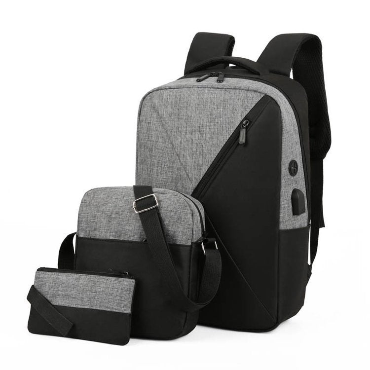 Korean Style Three-piece Set Oxford Cloth Backpacks