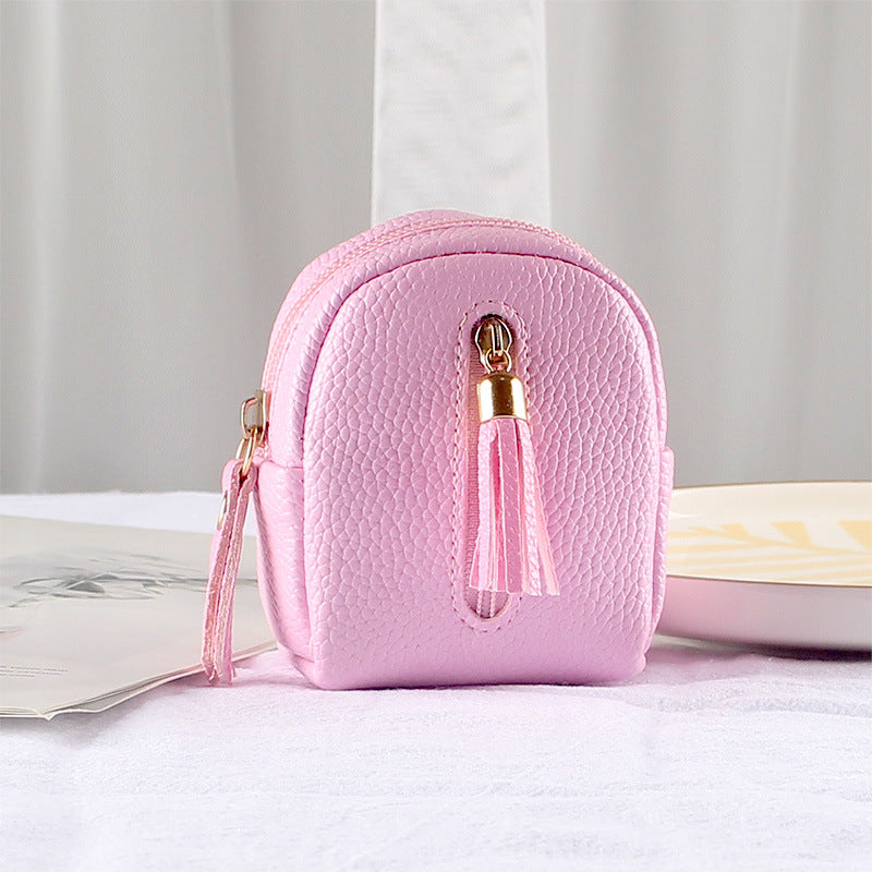 Women's Slouchy Mini Cute Double Zipper Coin Purses