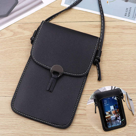 Women's Mobile Female Transparent Touch Screen Korean Phone Bags