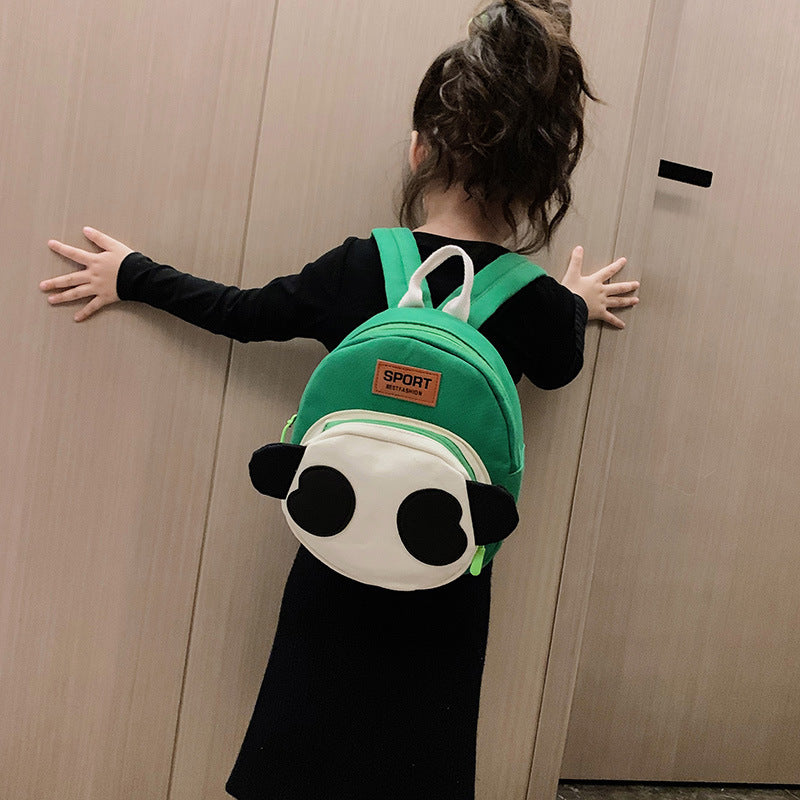 Children's Fashionable Korean Canvas Cartoon Panda Cute Backpacks