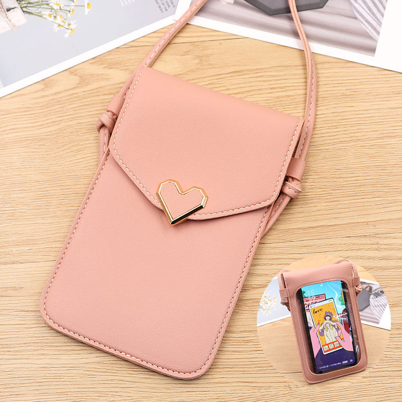 Women's Transparent Touch Screen Mobile Simple Hasp Bags