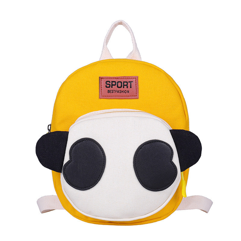 Children's Fashionable Korean Canvas Cartoon Panda Cute Backpacks