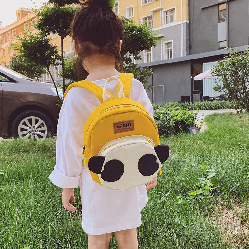 Children's Fashionable Korean Canvas Cartoon Panda Cute Backpacks