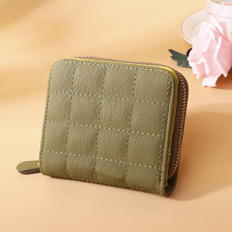 Women's Korean Style Mini Short Zipper Cute Ladies Wallets