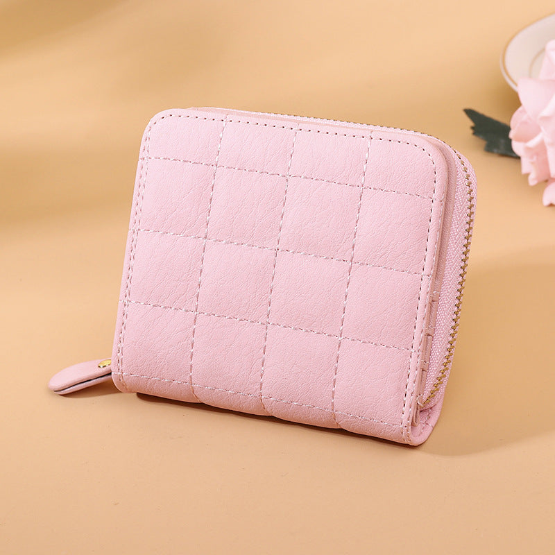 Women's Korean Style Mini Short Zipper Cute Ladies Wallets