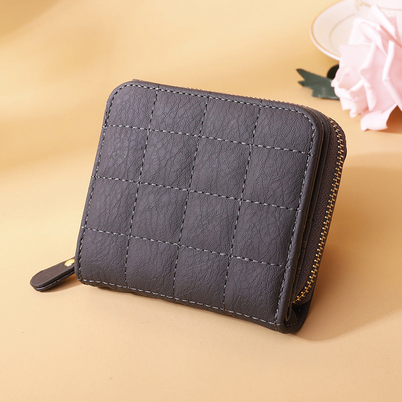 Women's Korean Style Mini Short Zipper Cute Ladies Wallets