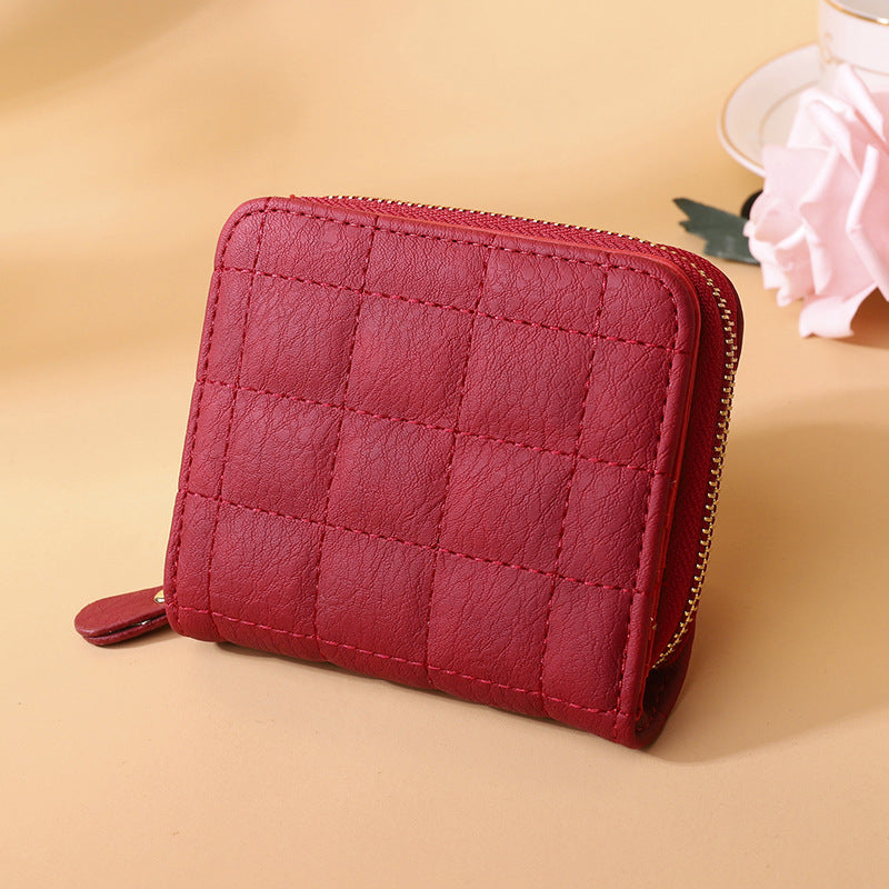 Women's Korean Style Mini Short Zipper Cute Ladies Wallets