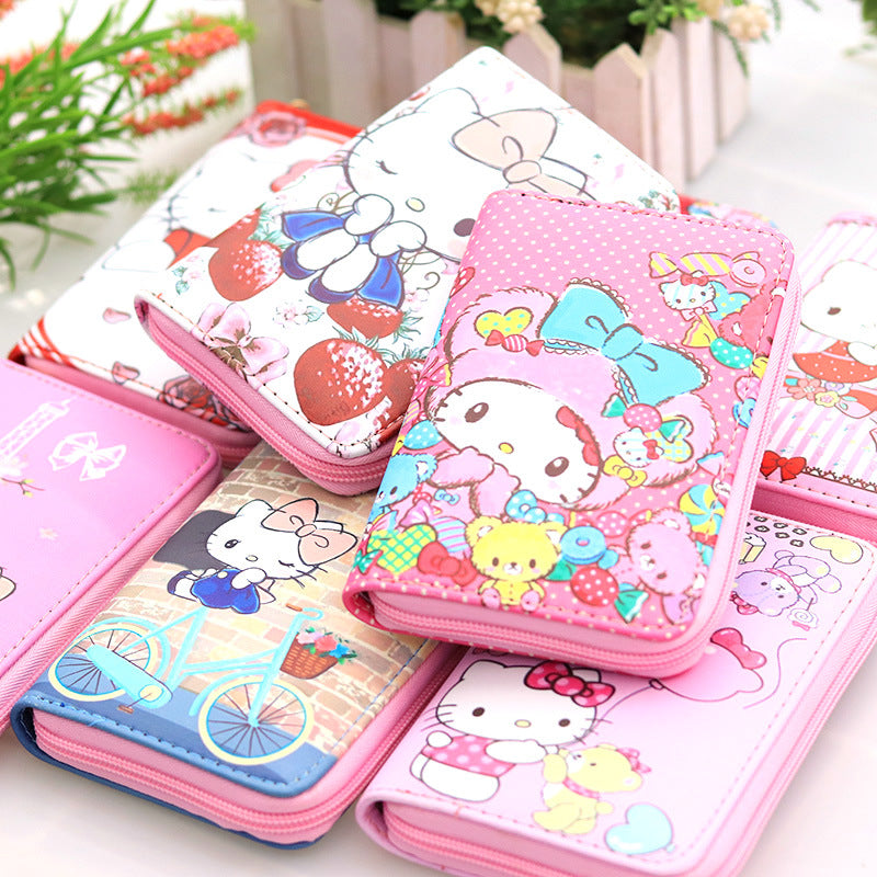 Cartoon Cat Collection For Selection Leather Ladies Wallets