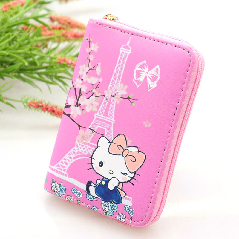 Cartoon Cat Collection For Selection Leather Ladies Wallets