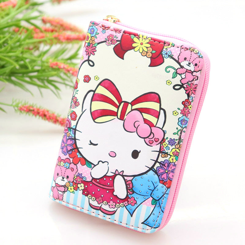 Cartoon Cat Collection For Selection Leather Ladies Wallets