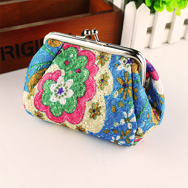 Embroidered Fabric Creative Small Hand Holding Coin Purses