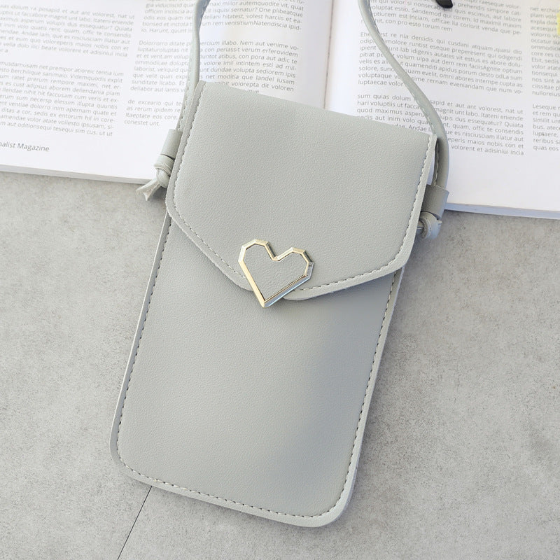 Women's Transparent Touch Screen Mobile Retro Solid Phone Bags