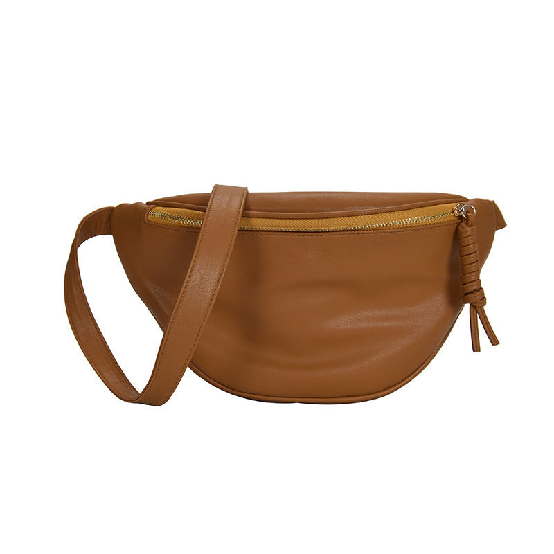 Women's Trendy Korean Leather Western Style Textured Waist Packs