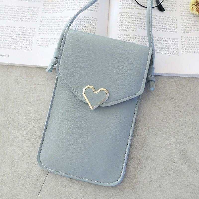 Women's Transparent Touch Screen Mobile Retro Solid Phone Bags