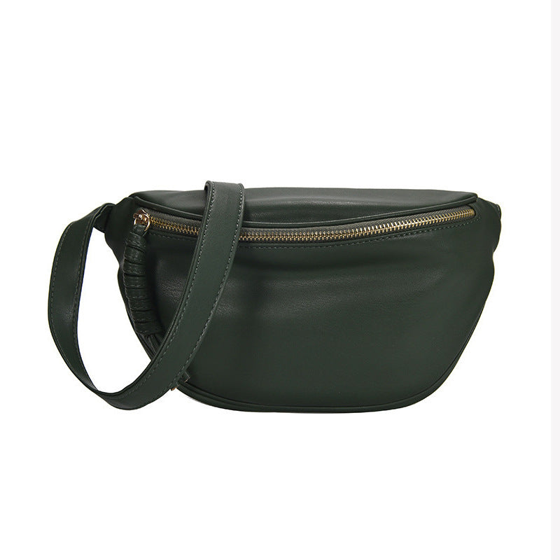 Women's Trendy Korean Leather Western Style Textured Waist Packs