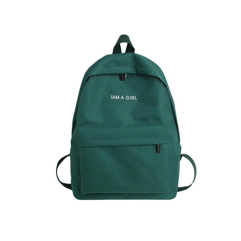 Female High College Korean Style Canvas Simple Backpacks