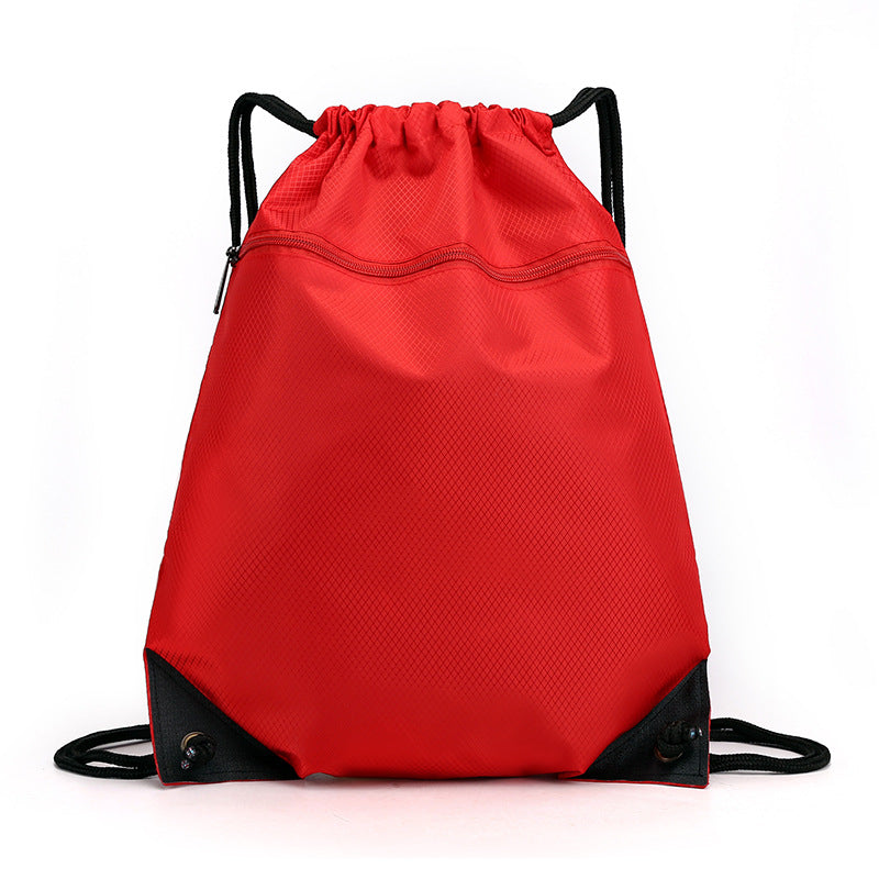 Simple Waterproof Oxford Cloth Drawstring Football Sports Backpacks