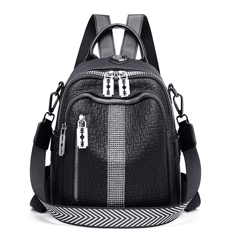 Female Moisture Texture Diamond Large Capacity Backpacks