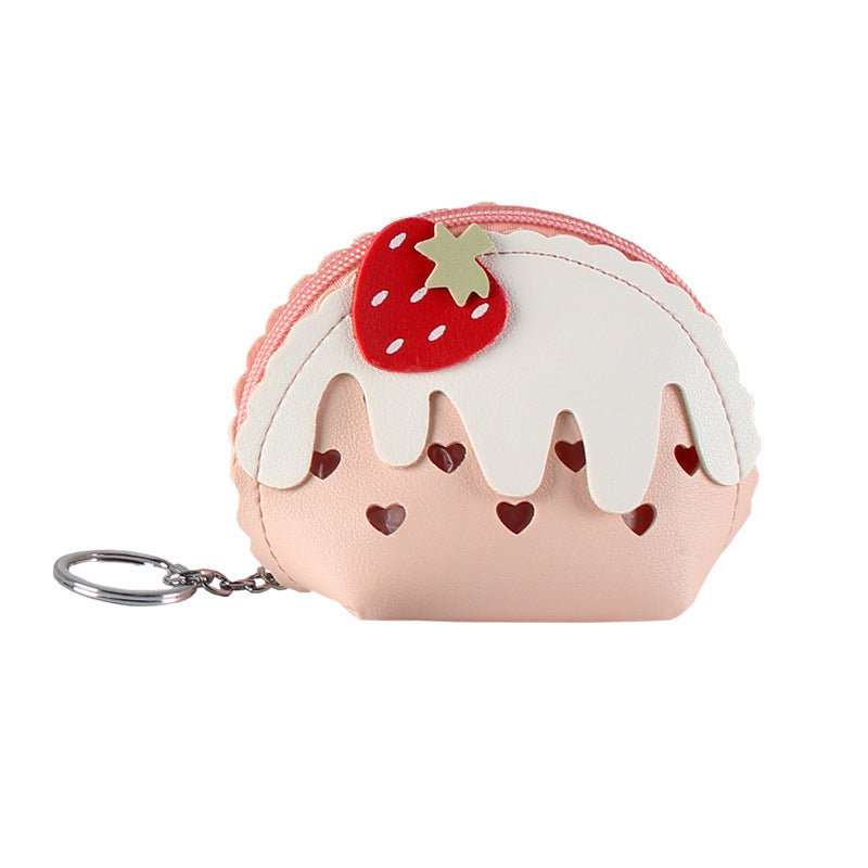 Women's Strawberry Ice Cream Cute Mini Small Change Coin Purses