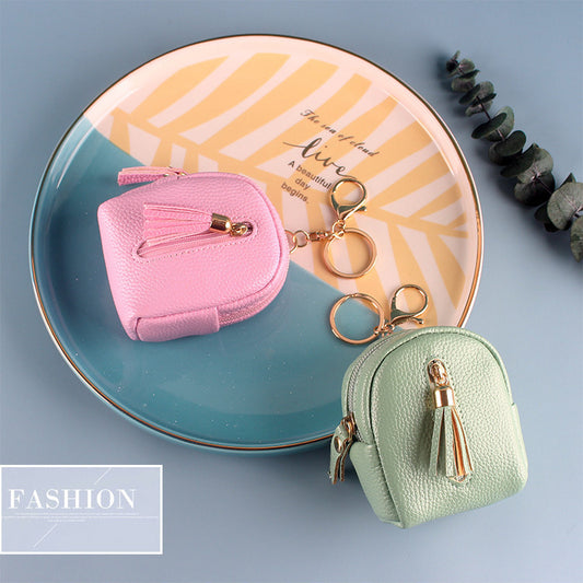 Women's Slouchy Mini Cute Double Zipper Coin Purses