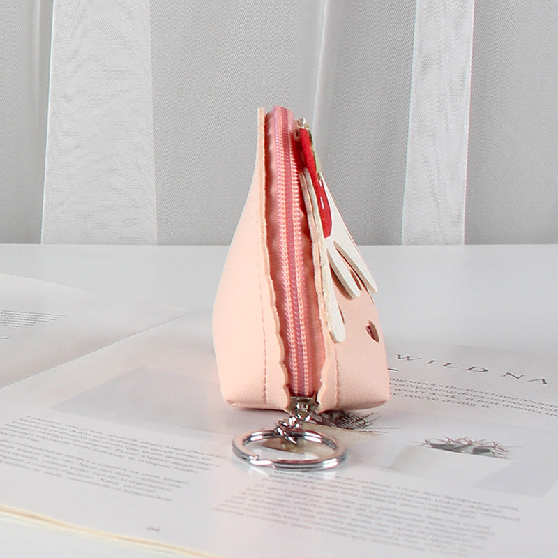 Women's Strawberry Ice Cream Cute Mini Small Change Coin Purses