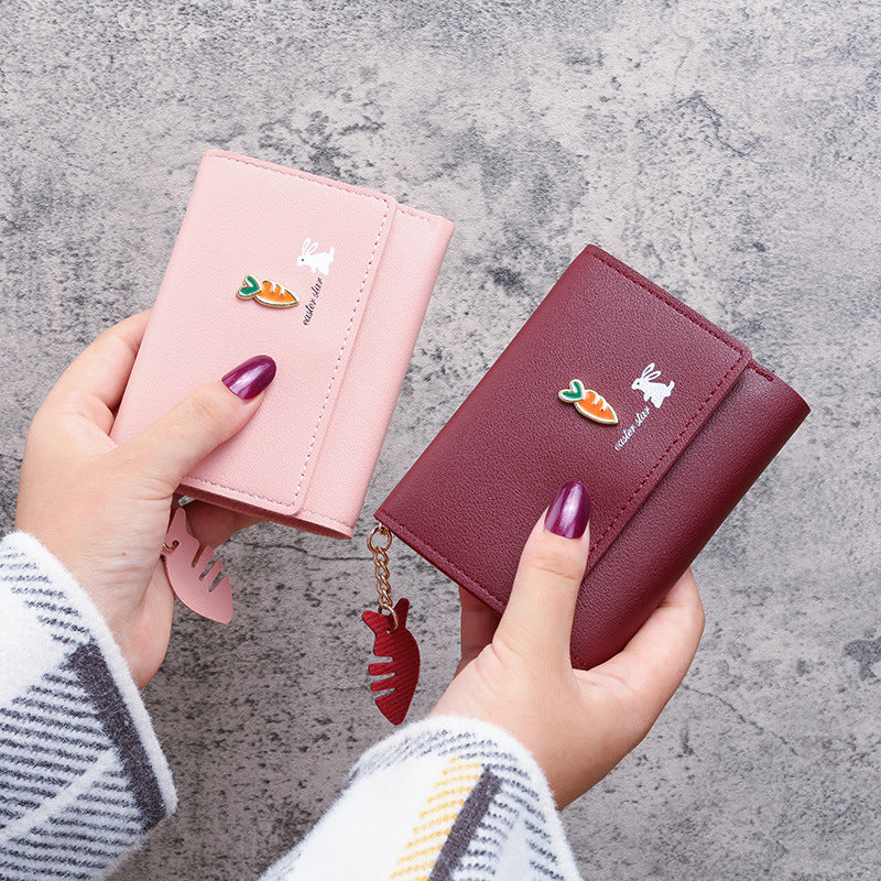 Women's Cute Short Small Mini Korean Style Ladies Wallets