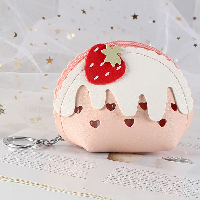 Women's Strawberry Ice Cream Cute Mini Small Change Coin Purses