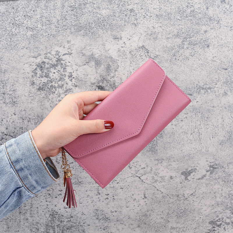 Portefeuille tendance pour femmes, pendentif en forme de cœur, Simple, élégant, polyvalent, pour dames