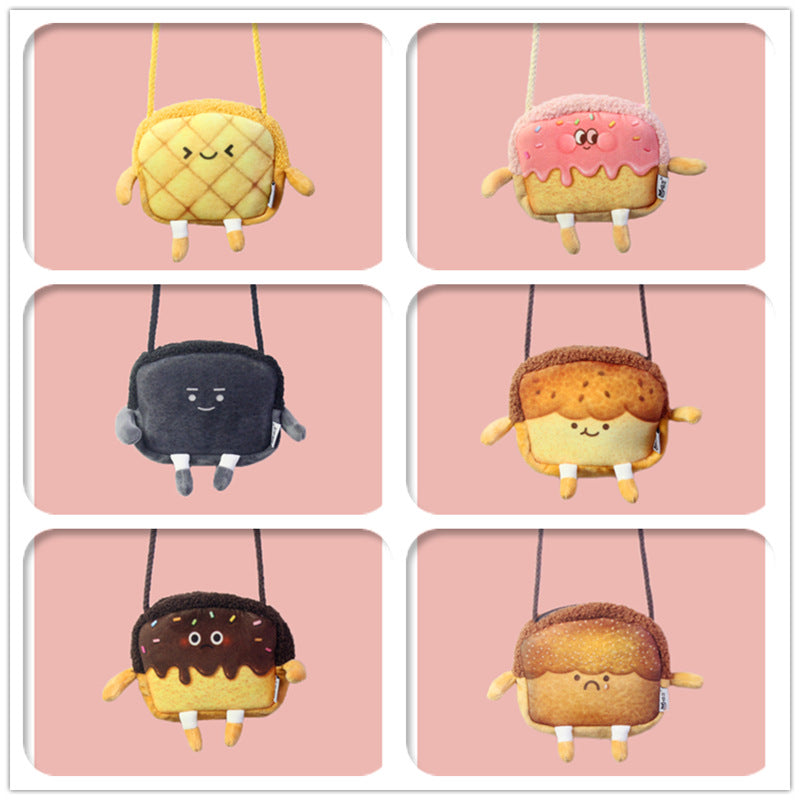 Bread Cute Cartoon Personal Creative Heart Coin Purses