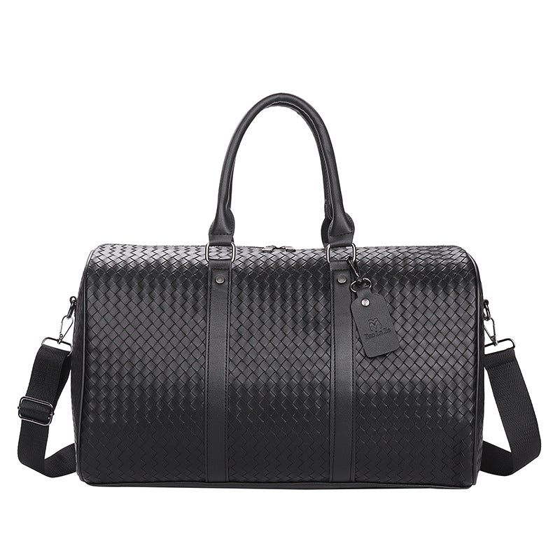 Woven Portable Large Capacity Soft Leather Travel Bags