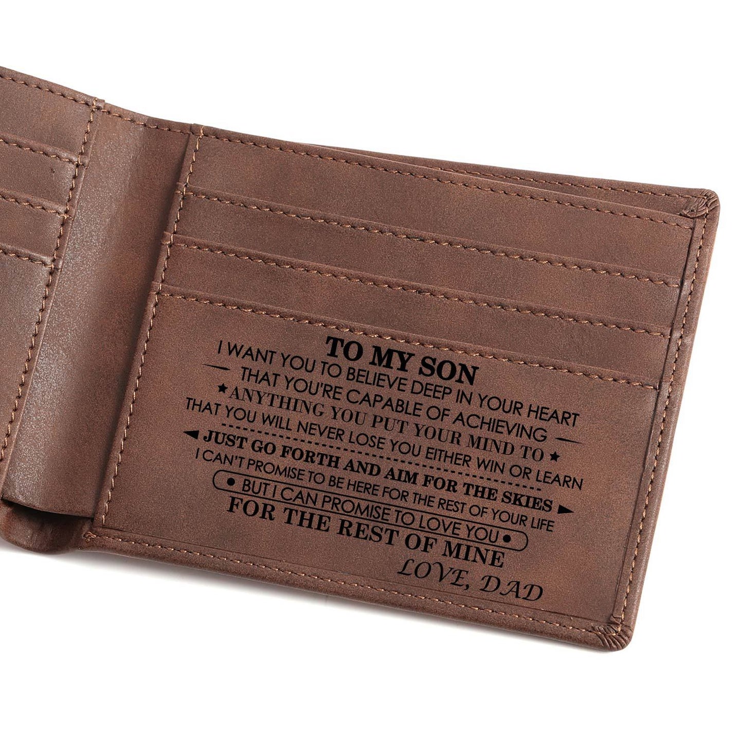 Men's Laser Engraving Retro Leather Horizontal Men's Wallets