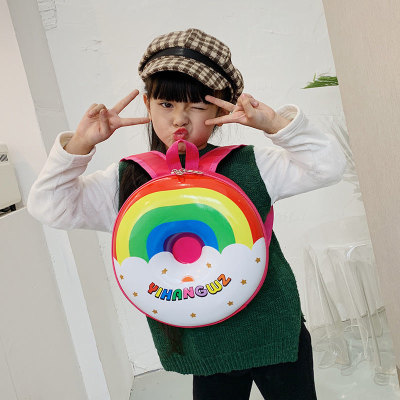 Cartoon Hard Shell Boys Fruit Egg Kindergarten School Bags