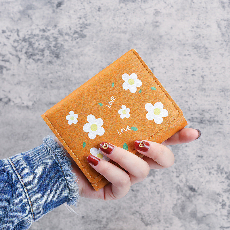 Women's Slouchy Printed Short Three-fold Fashion Ladies Wallets