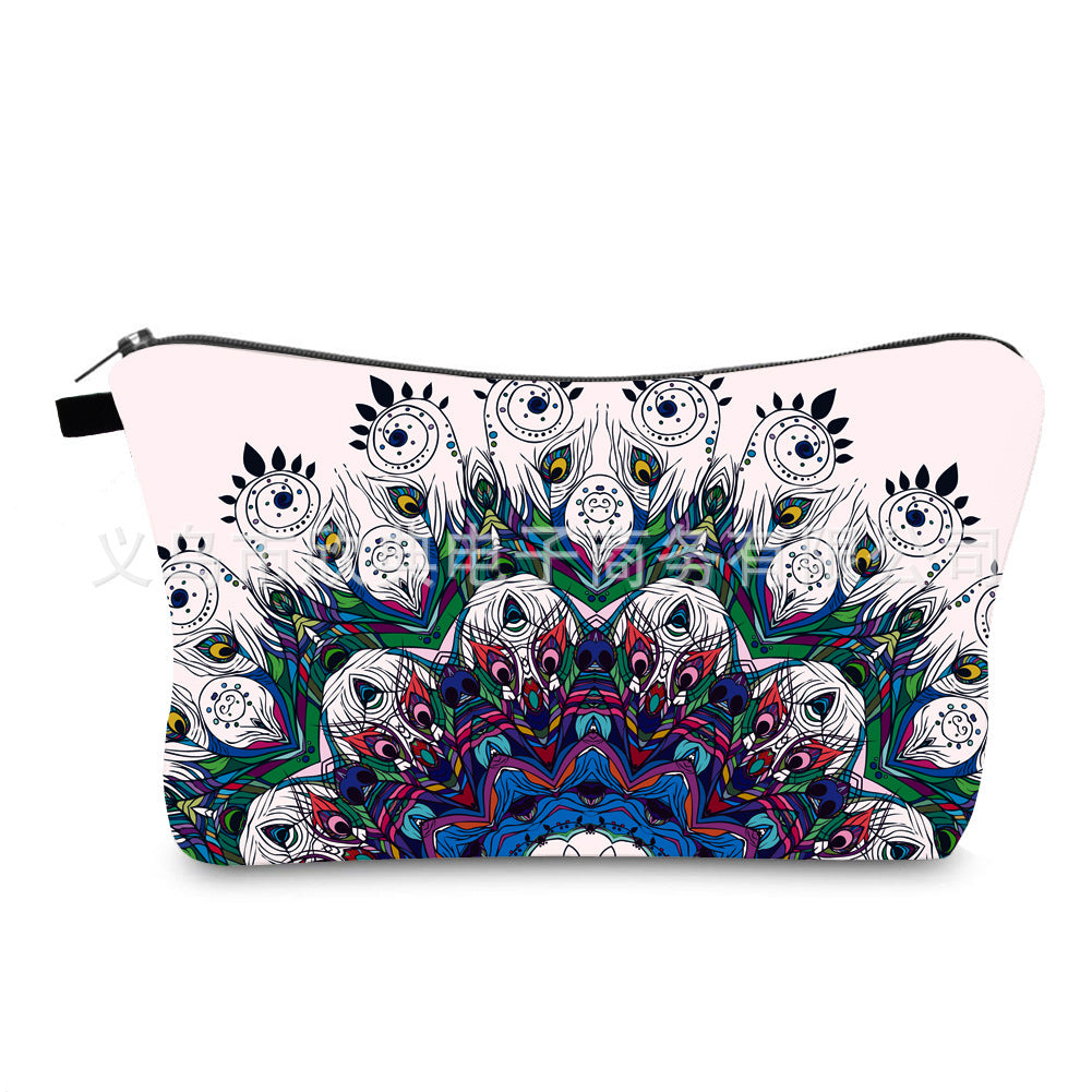 Portable Waterproof Mandala Printing Toiletry Storage Bags