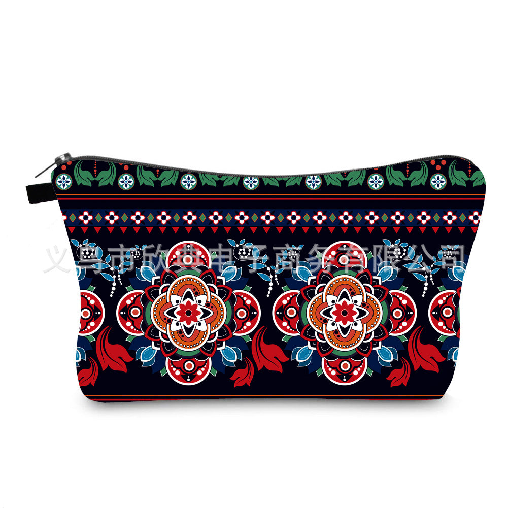 Portable Waterproof Mandala Printing Toiletry Storage Bags