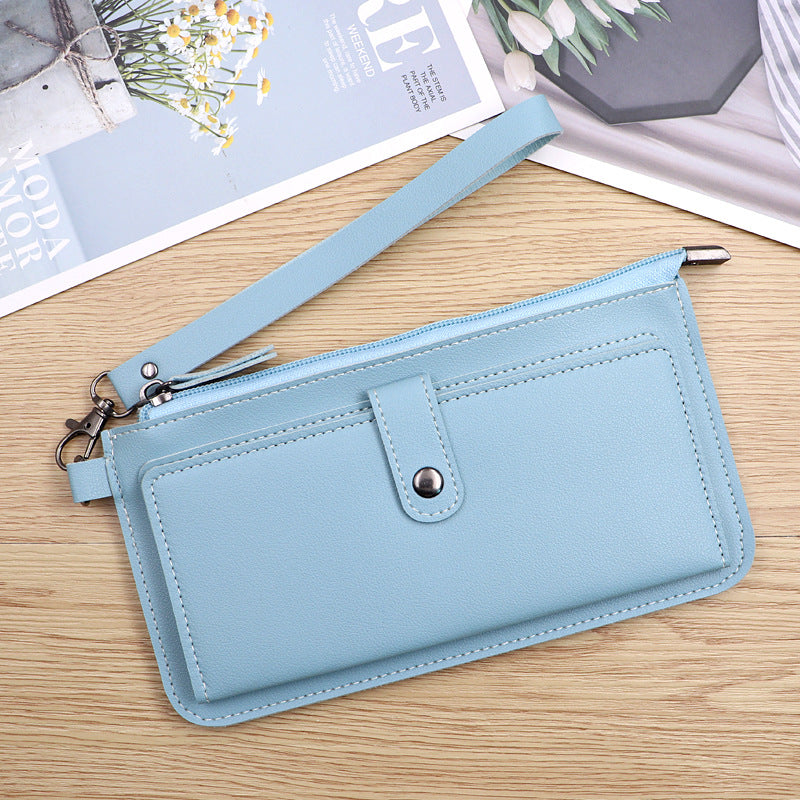 Women's Fashion Solid Color Multiple Slots Clutch Ladies Wallets