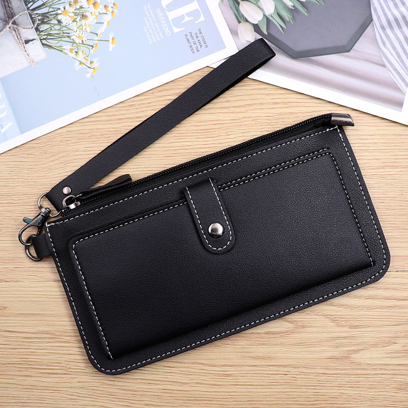 Women's Fashion Solid Color Multiple Slots Clutch Ladies Wallets