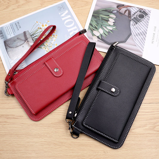 Women's Fashion Solid Color Multiple Slots Clutch Ladies Wallets