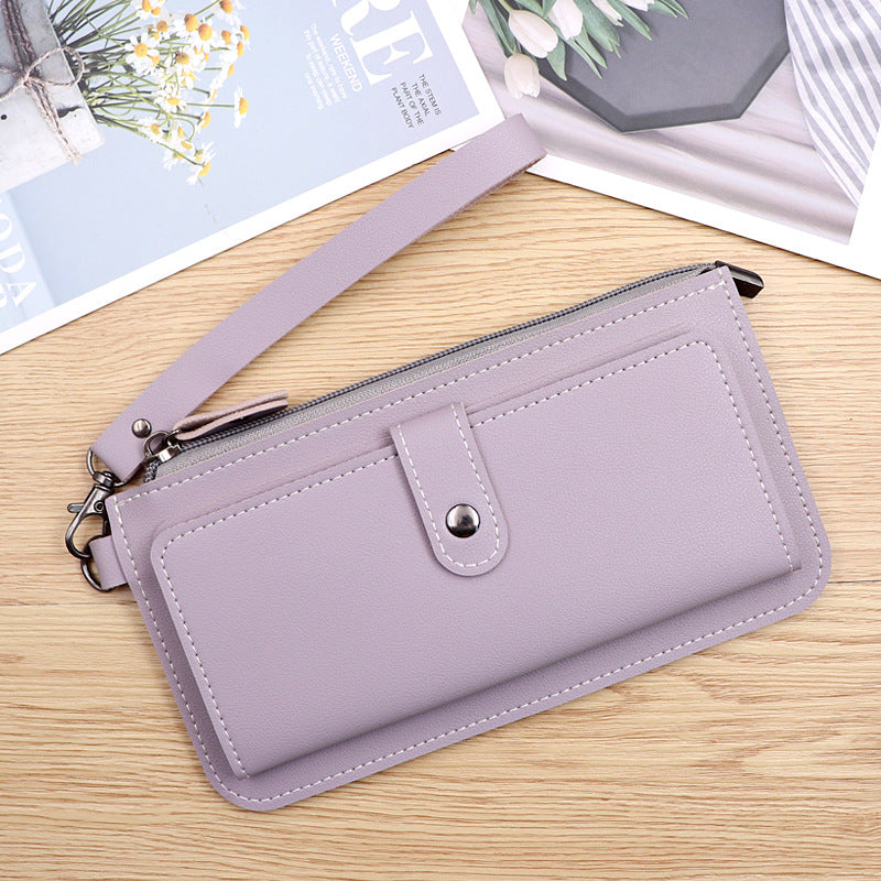 Women's Fashion Solid Color Multiple Slots Clutch Ladies Wallets