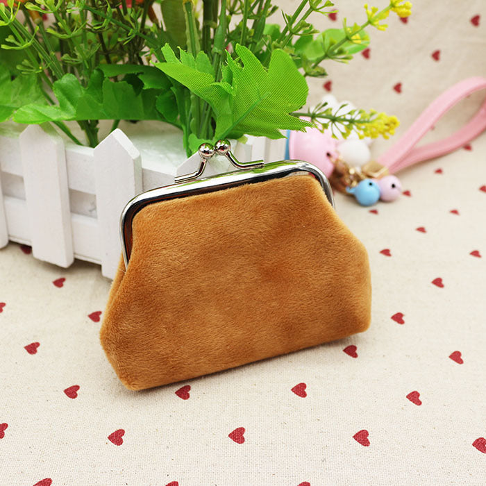 Slouchy Classy Plush Fabric Small Gift Purses