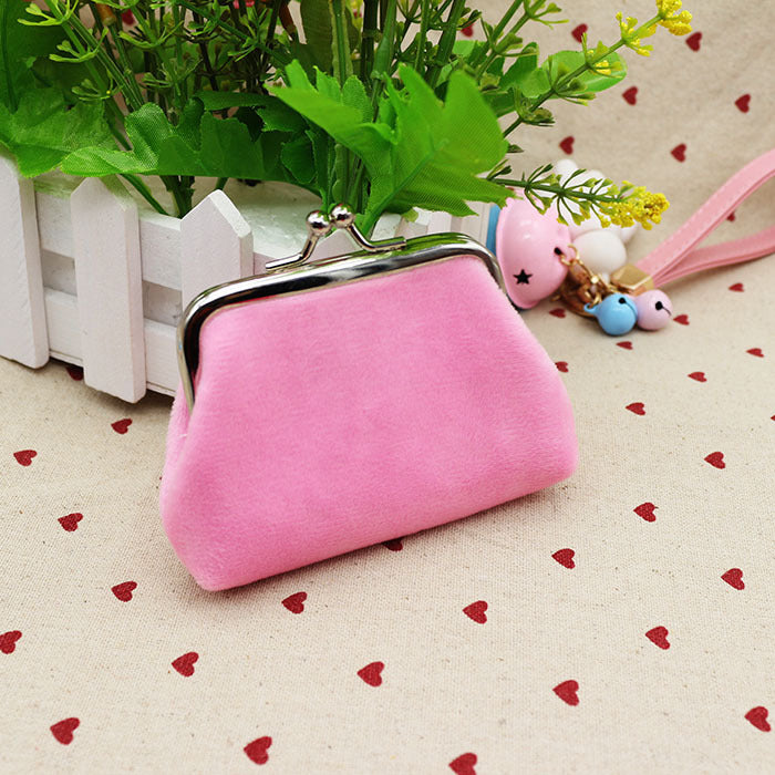 Slouchy Classy Plush Fabric Small Gift Purses