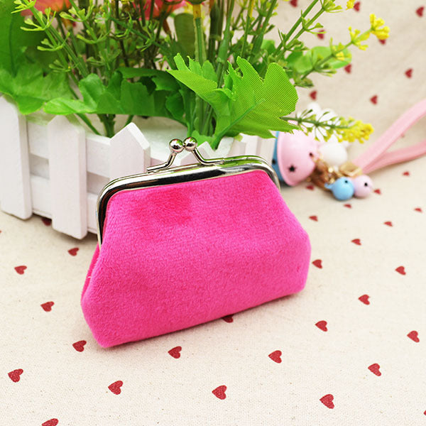 Slouchy Classy Plush Fabric Small Gift Purses