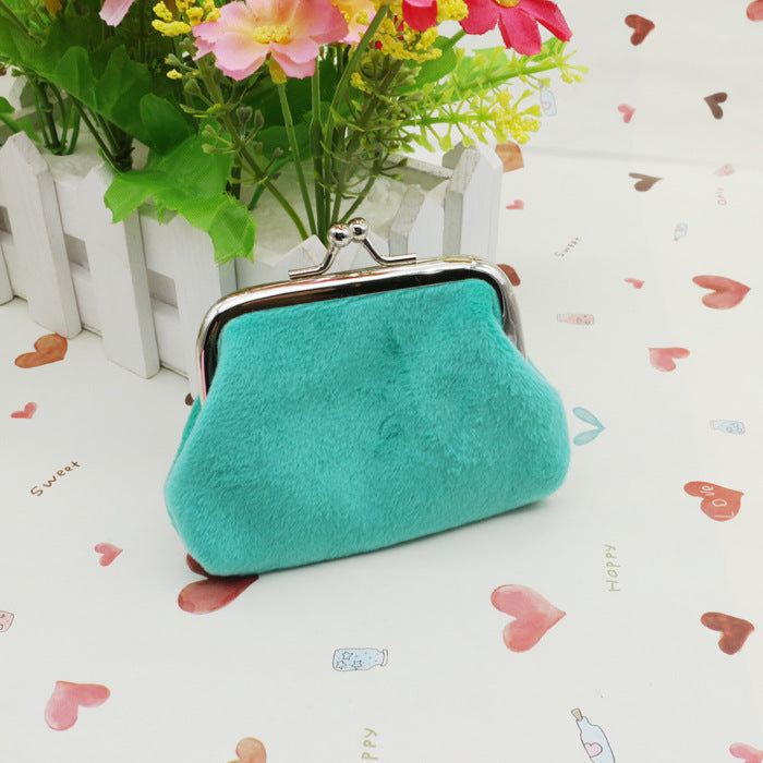 Slouchy Classy Plush Fabric Small Gift Purses