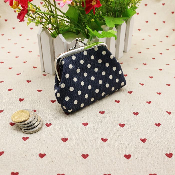 Linen Dot Fabric Little Creative Gifts Coin Purses