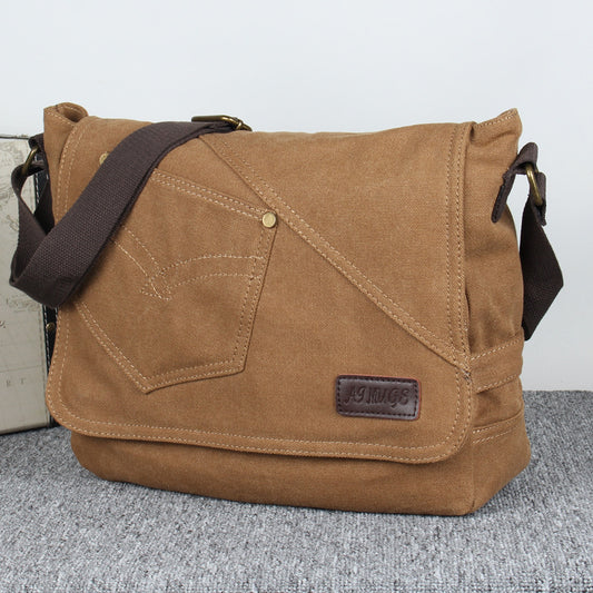 Men's Classy Attractive Canvas Horizontal Leisure Men's Messenger Bags