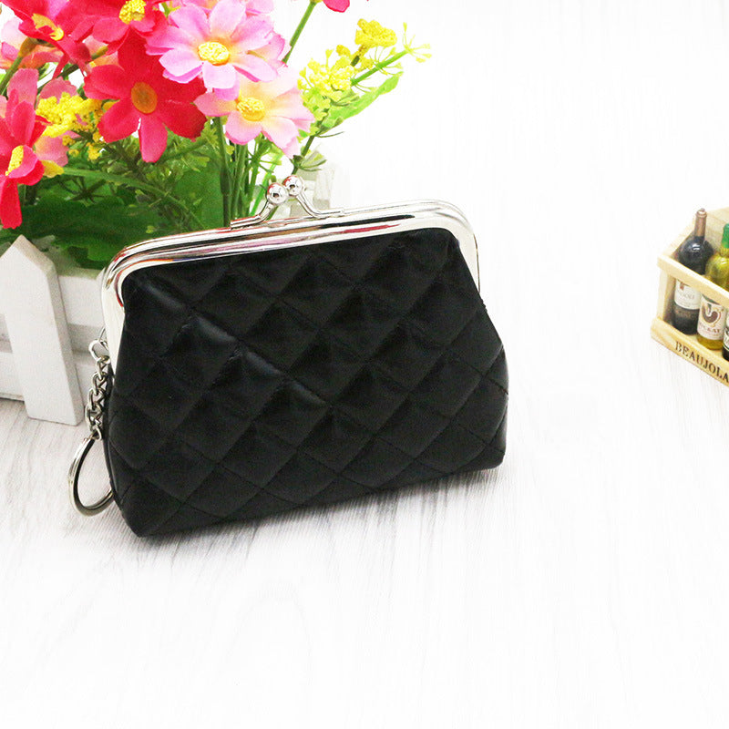 Women's Slouchy Graceful Diamond Mini Small Coin Purses