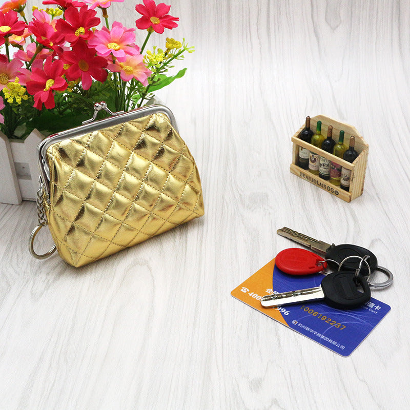 Women's Slouchy Graceful Diamond Mini Small Coin Purses