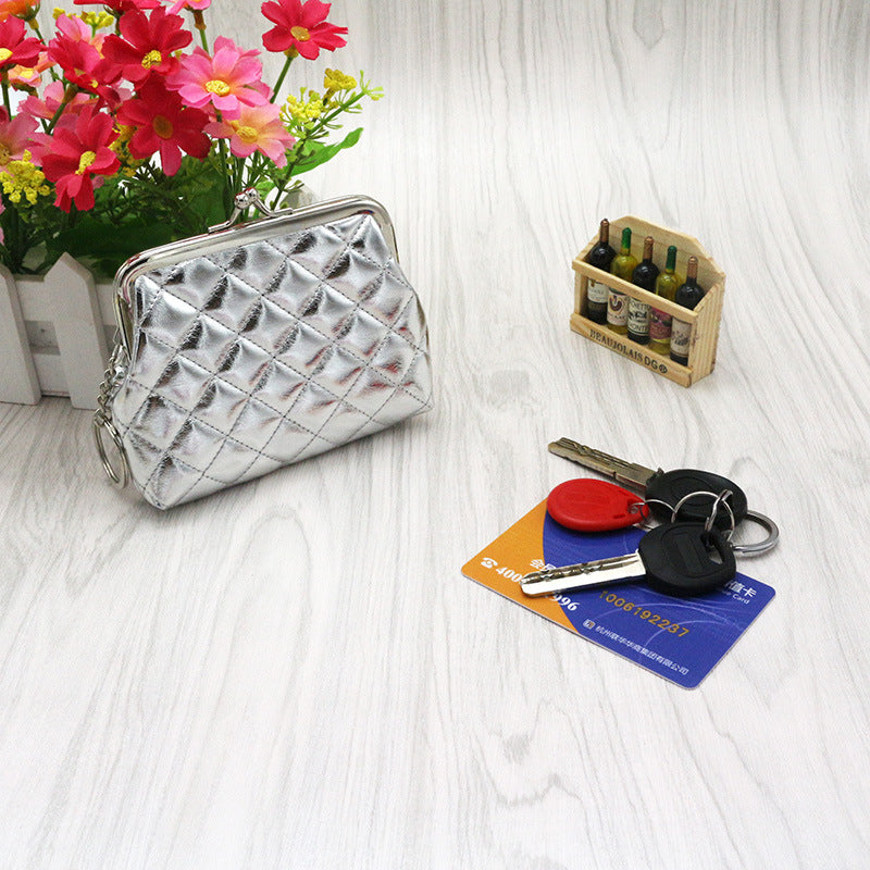 Women's Slouchy Graceful Diamond Mini Small Coin Purses