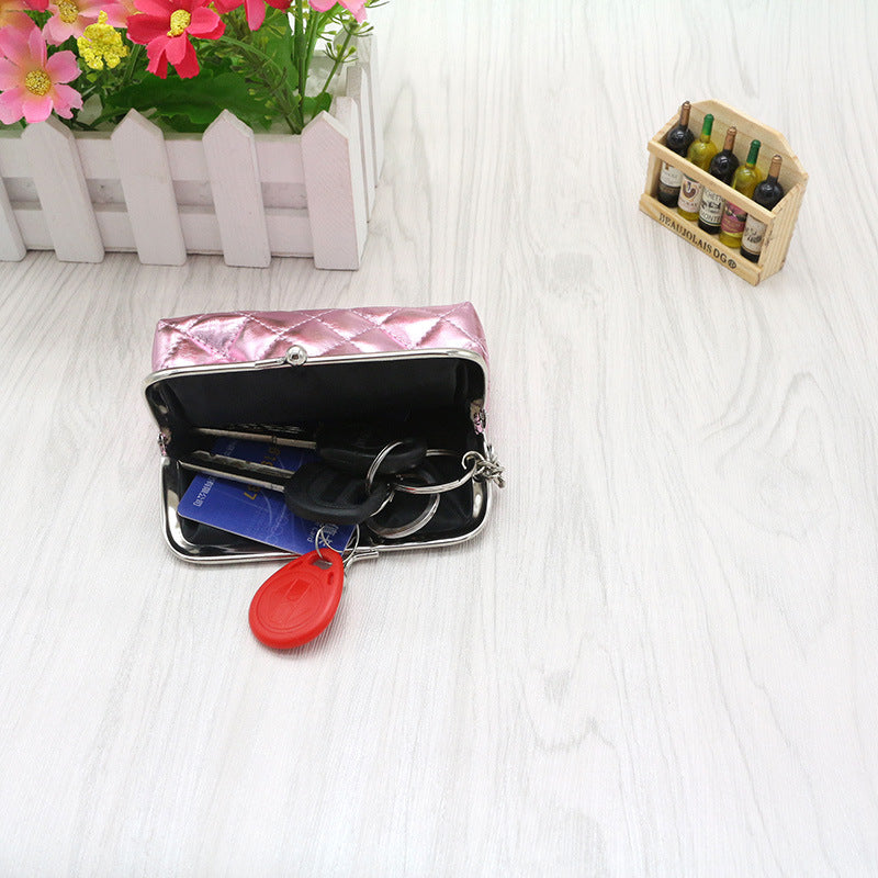 Women's Slouchy Graceful Diamond Mini Small Coin Purses